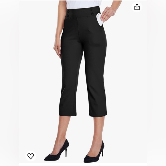 Willit women’s capri pants dress yoga capri stretch business work casual capris - Picture 1 of 6